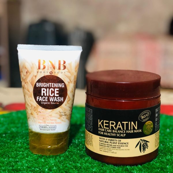 2 In 1 Keratin Mask And Bnb Facewash Deal